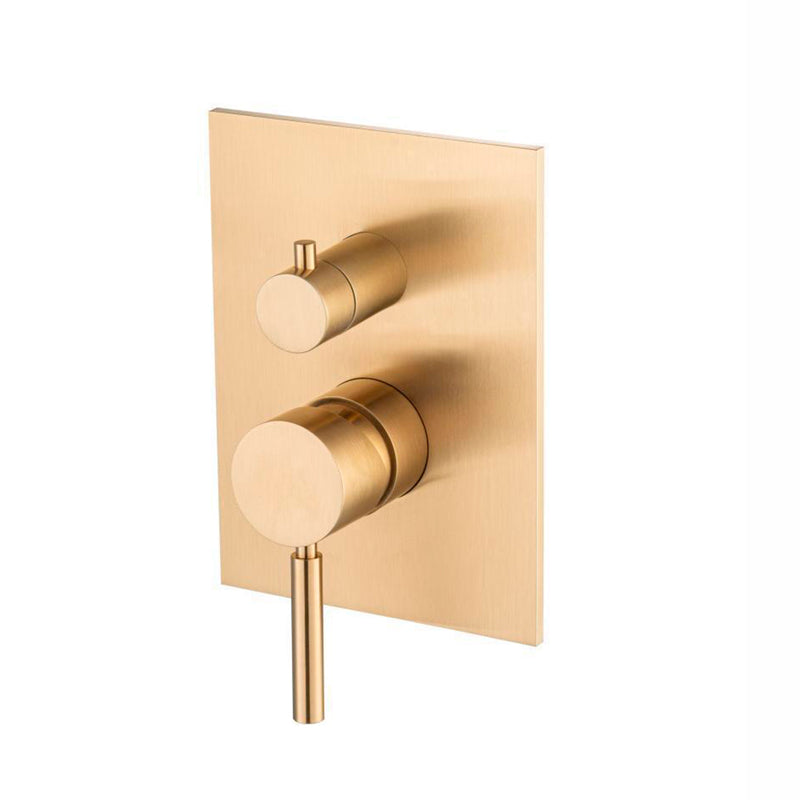 Serie 100 2 Way Pressure Balance Complete Shower Set - Wall Mount - 6" Brass/Brushed Bronze