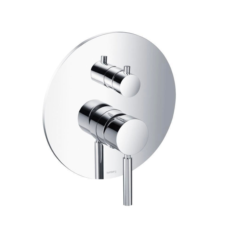 Serie 100 2 Way Pressure Balance Complete Shower Set - Wall Mount - 6" Brass/Polished Chrome