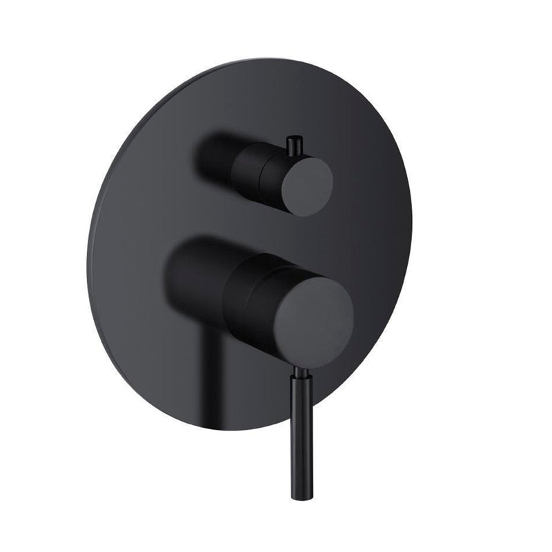 Serie 100 2 Way Pressure Balance Complete Shower Set - Wall Mount - 6" Brass/Matt Black