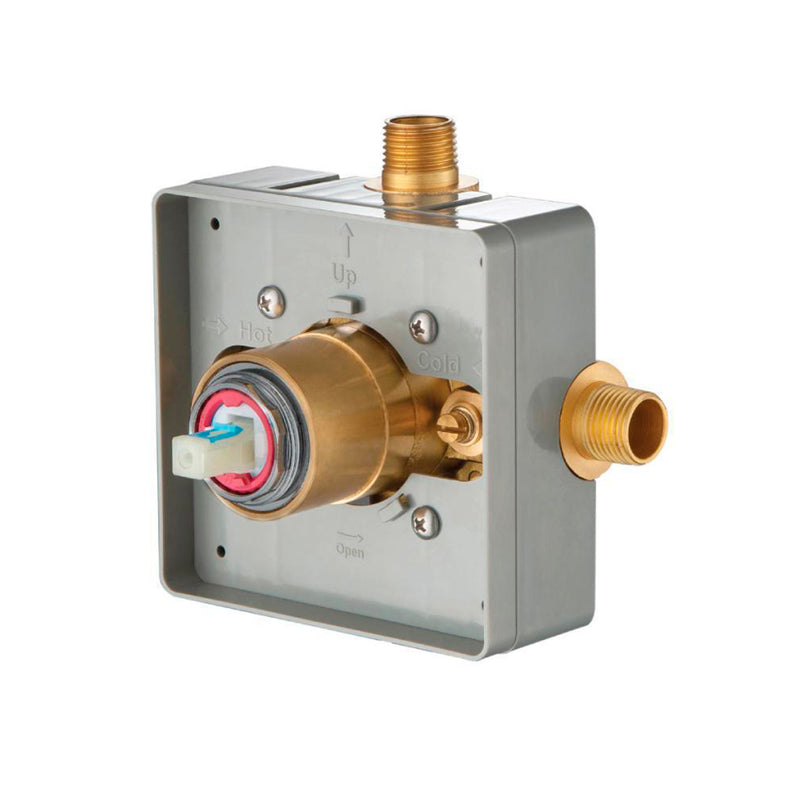 Serie 100 2 Way Pressure Balance Complete Shower Set - Wall Mount - 8" Brass/Matt Black