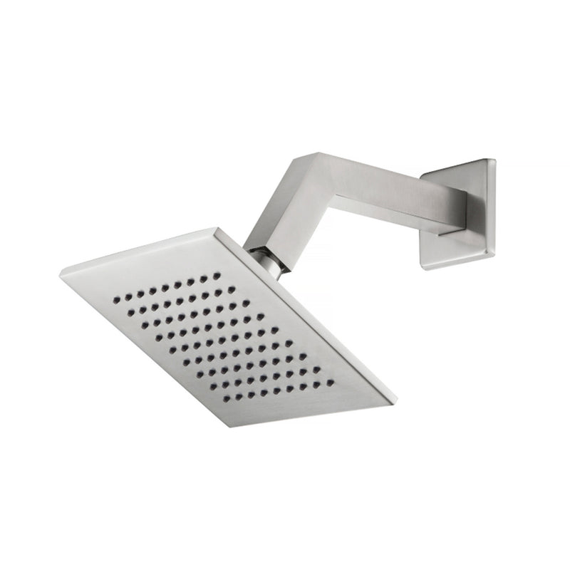 Serie 196 2 Way Thermostatic Trim Complete Shower Set - Wall Mount - 6" Brass/Brushed Nickel