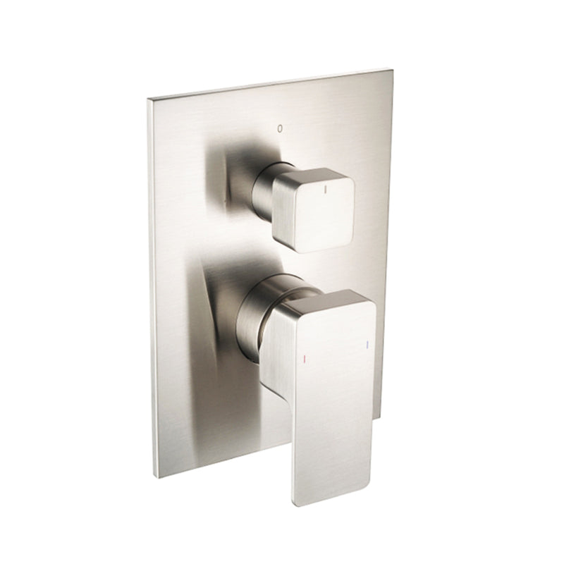 Serie 196 2 Way Pressure Balance Complete Shower Set - Wall Mount - 6" Brass/Polished Nickel