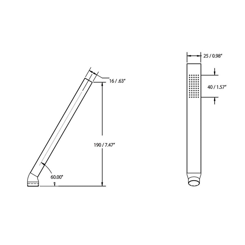 Serie 196 2 Way Pressure Balance Complete Shower Set - Wall Mount - 6" Brass/Brushed Nickel