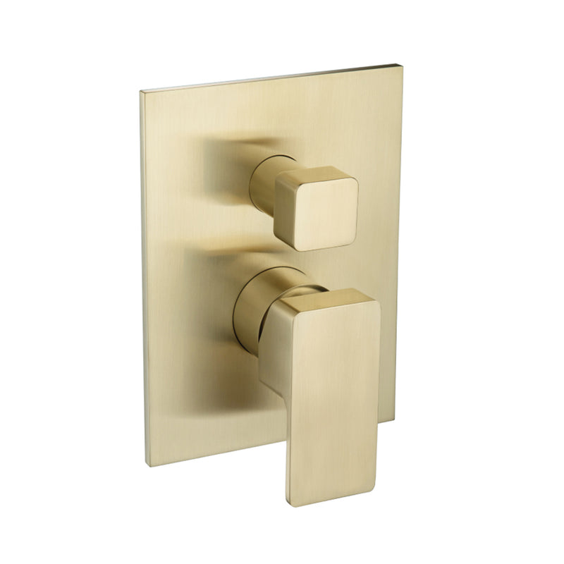 Serie 196 2 Way Pressure Balance Complete Shower Set - Wall Mount - 6" Brass/Satin Brass