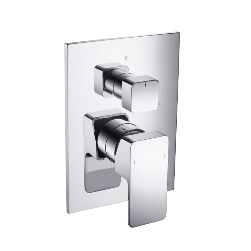 Serie 196 2 Way Pressure Balance Complete Shower Set - Wall Mount - 10" Brass/Polished Chrome