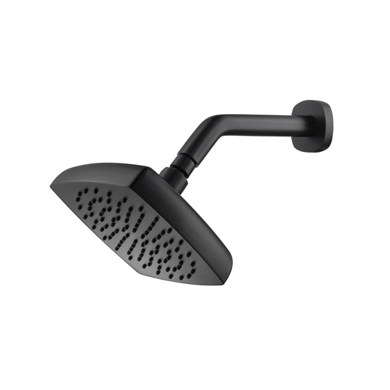 Serie 230 2-Way Thermostatic Trim Complete Shower Set - Wall Mount - 7" Brass/Matt Black