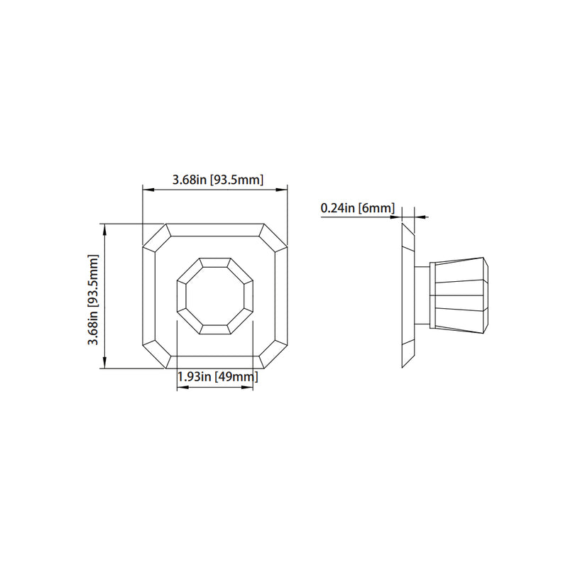 Serie 230 2-Way Thermostatic Trim Complete Shower Set - Wall Mount - 7" Brass/Polished Chrome