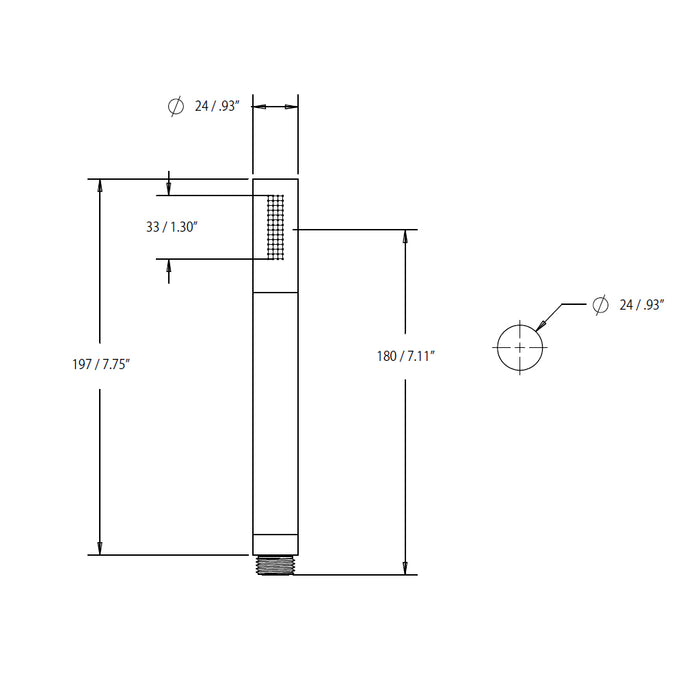 Serie 250 2 Way Thermostatic Trim Complete Shower Set - Wall Mount - 8" Brass/Polished Chrome