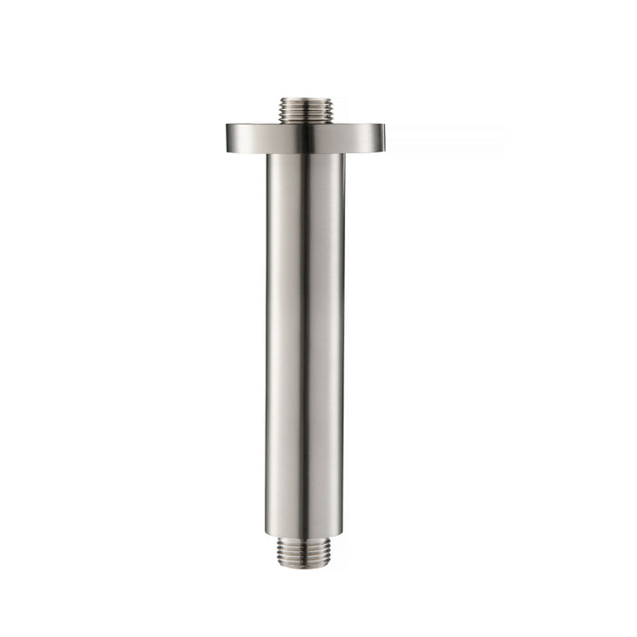 Serie 100 Round Shower Arm - Ceiling Mount - 6" Brass/Brushed Nickel