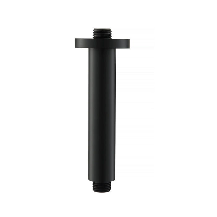 Serie 100 Round Shower Arm - Ceiling Mount - 6" Brass/Matt Black