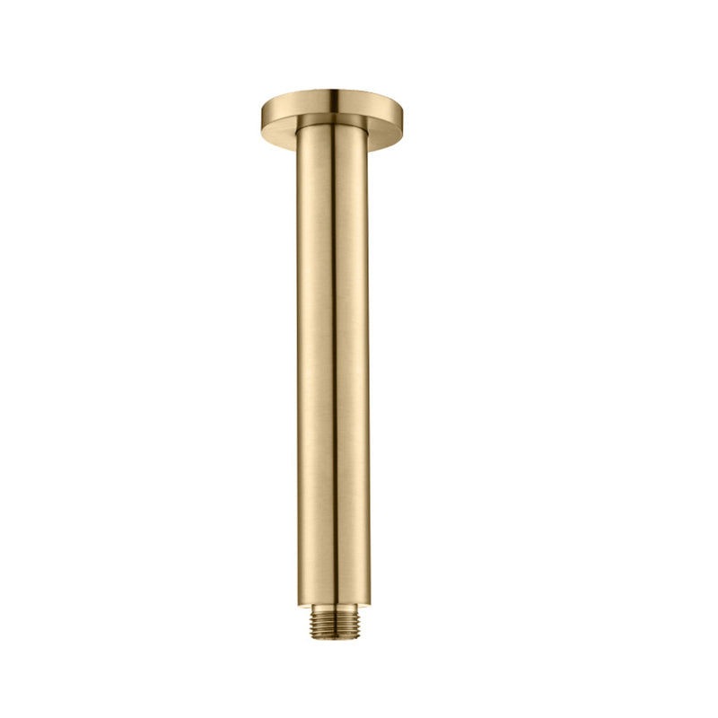 Serie 100 Round Shower Arm - Ceiling Mount - 6" Brass/Brushed Bronze