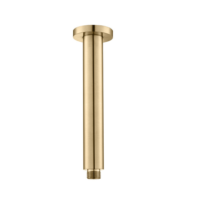 Serie 100 Round Shower Arm - Ceiling Mount - 6" Brass/Brushed Bronze