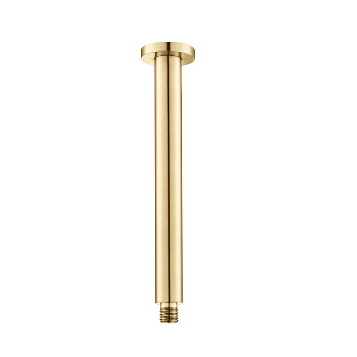 Serie 100 Round Shower Arm - Ceiling Mount - 8" Brass/Satin Brass