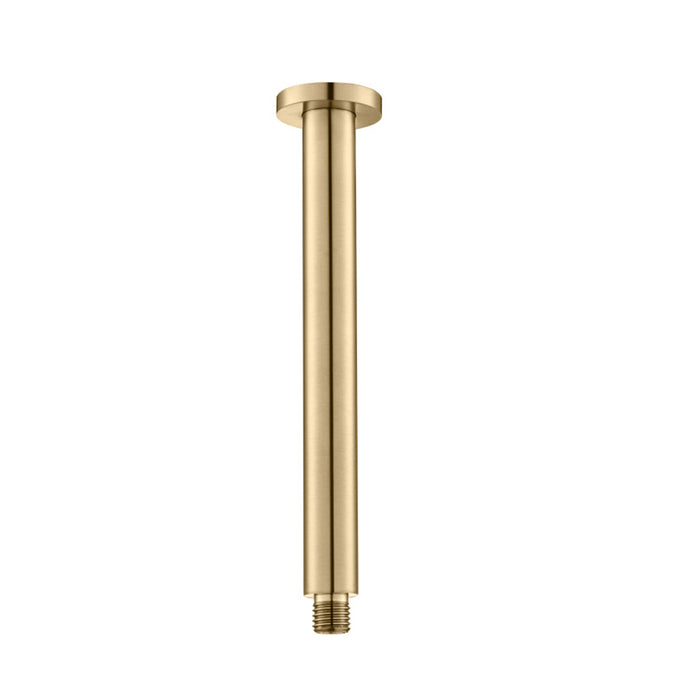 Serie 100 Round Shower Arm - Ceiling Mount - 8" Brass/Brushed Bronze