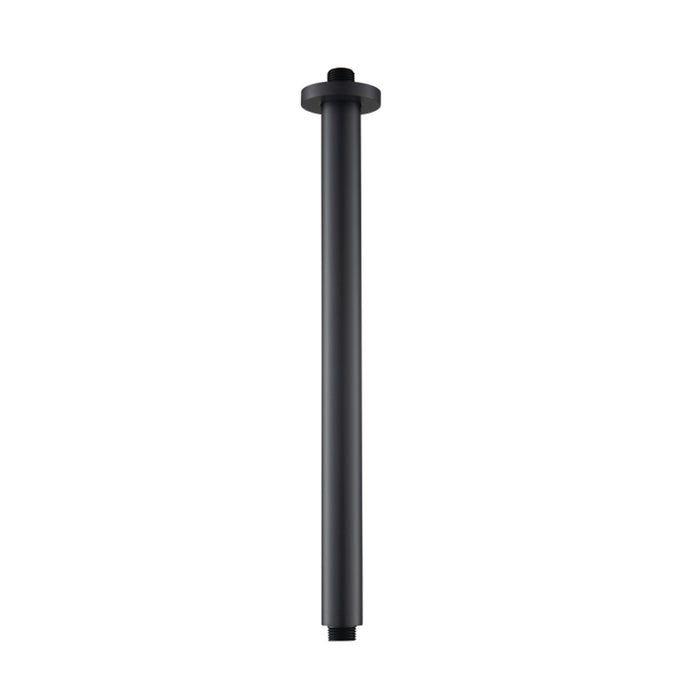 Serie 100 Round Shower Arm - Ceiling Mount - 16" Brass/Matt Black