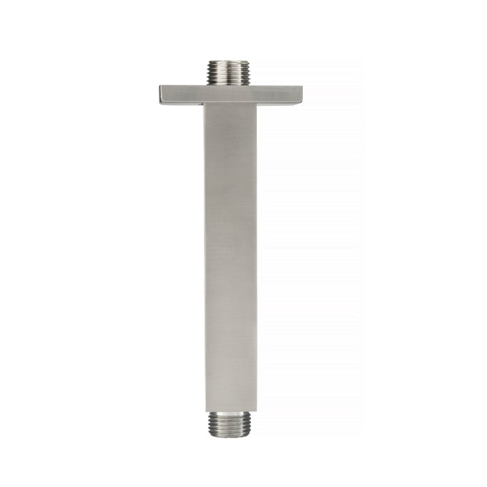 Serie 160 Square Shower Arm - Ceiling Mount - 6" Brass/Brushed Nickel