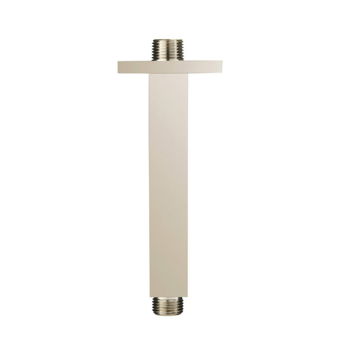 Serie 160 Square Shower Arm - Ceiling Mount - 6" Brass/Polished Nickel