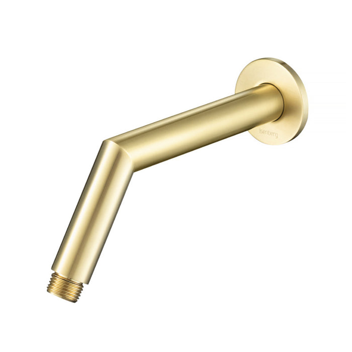 Universal Round Shower Arm - Wall Mount - 7" Brass/Satin Brass