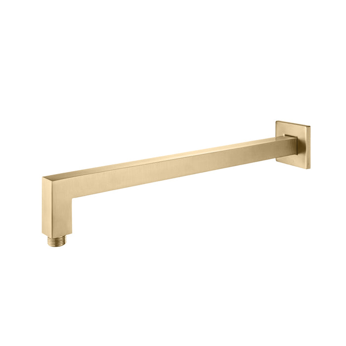 Universal Square Shower Arm - Wall Mount - 16" Brass/Brushed Bronze