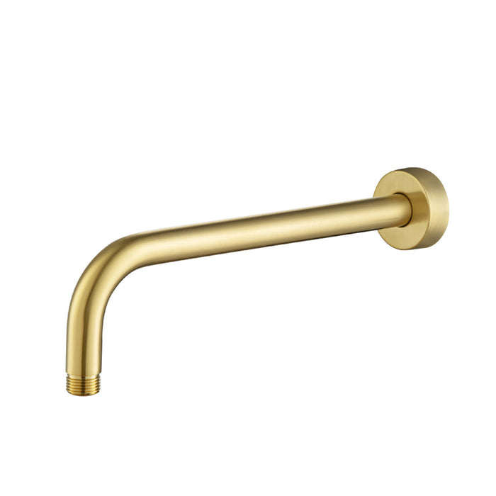 Universal Round Shower Arm - Wall Mount - 12" Brass/Satin Brass