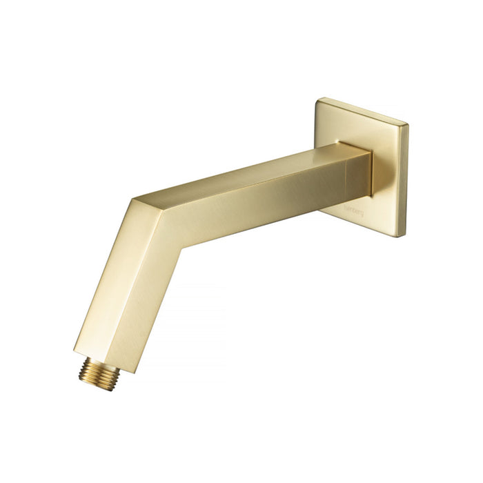 Universal Square Shower Arm - Wall Mount - 7" Brass/Satin Brass