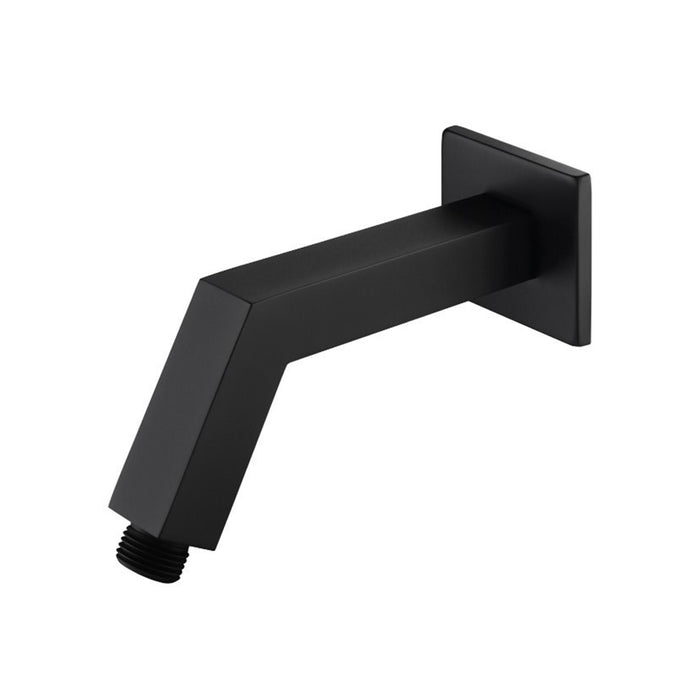 Universal Square Shower Arm - Wall Mount - 7" Brass/Matt Black