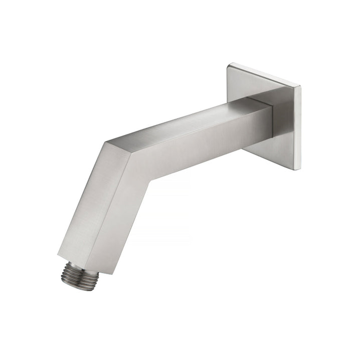 Universal Square Shower Arm - Wall Mount - 7" Brass/Brushed Nickel