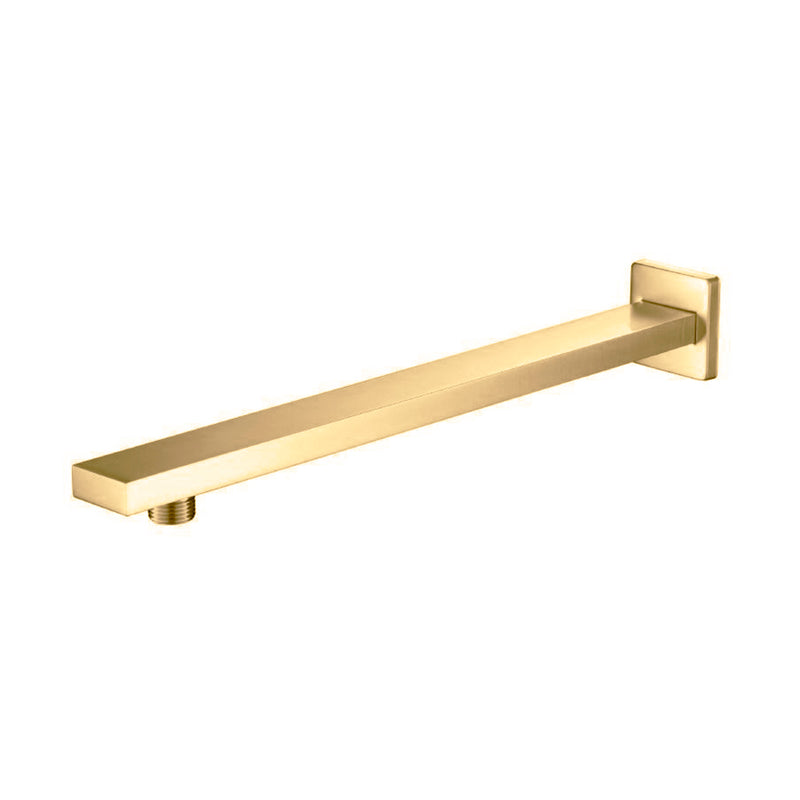 Universal Square Shower Arm - Wall Mount - 15" Brass/Brushed Bronze