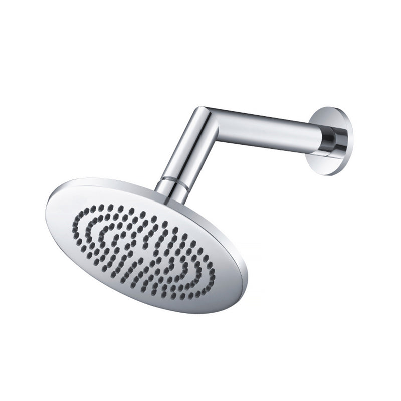 Universal Round Complete Rain Shower Head - Wall Mount - 6" Brass/Polished Chrome