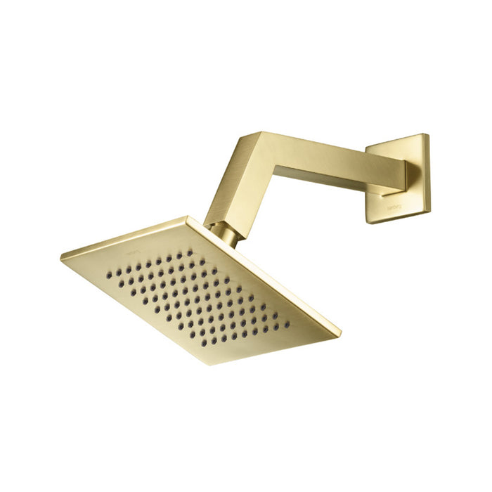 Universal Complete Rain Shower Head - Wall Mount - 6" Brass/Satin Brass