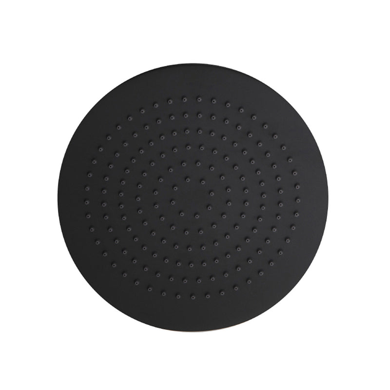 Universal Round Rainhead Shower Head - Wall Mount - 8" Brass/Matt Black