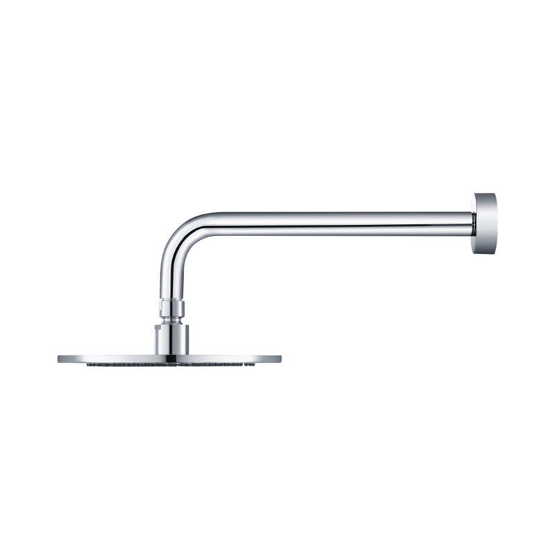 Universal Round Rainhead Complete Shower Head - Wall Mount - 8" Brass/Polished Chrome