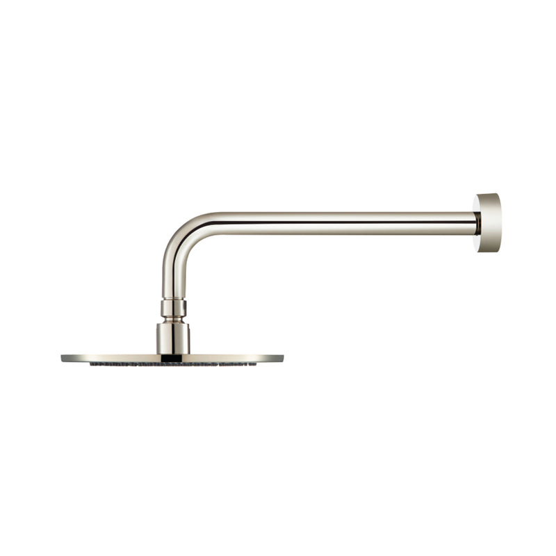 Universal Round Rainhead Complete Shower Head - Wall Mount - 8" Brass/Polished Nickel