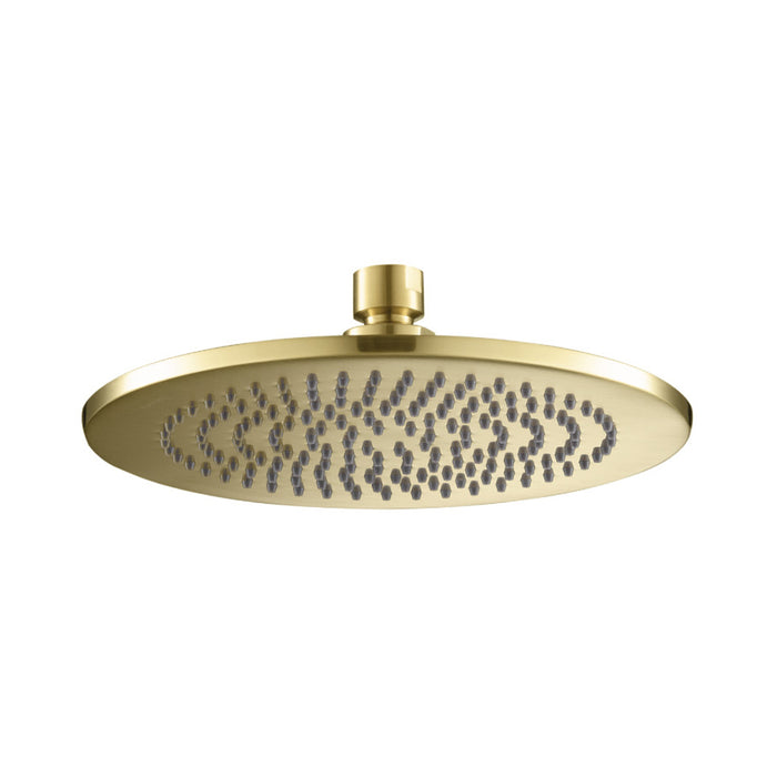 Universal Round Rainhead Shower Head - Wall Mount - 8" Brass/Satin Brass