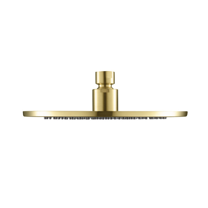 Universal Round Rainhead Shower Head - Wall Mount - 8" Brass/Satin Brass