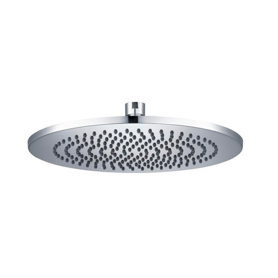 Universal Round Rainhead Shower Head - Wall Or Ceiling Mount - 10" Brass/Polished Chrome