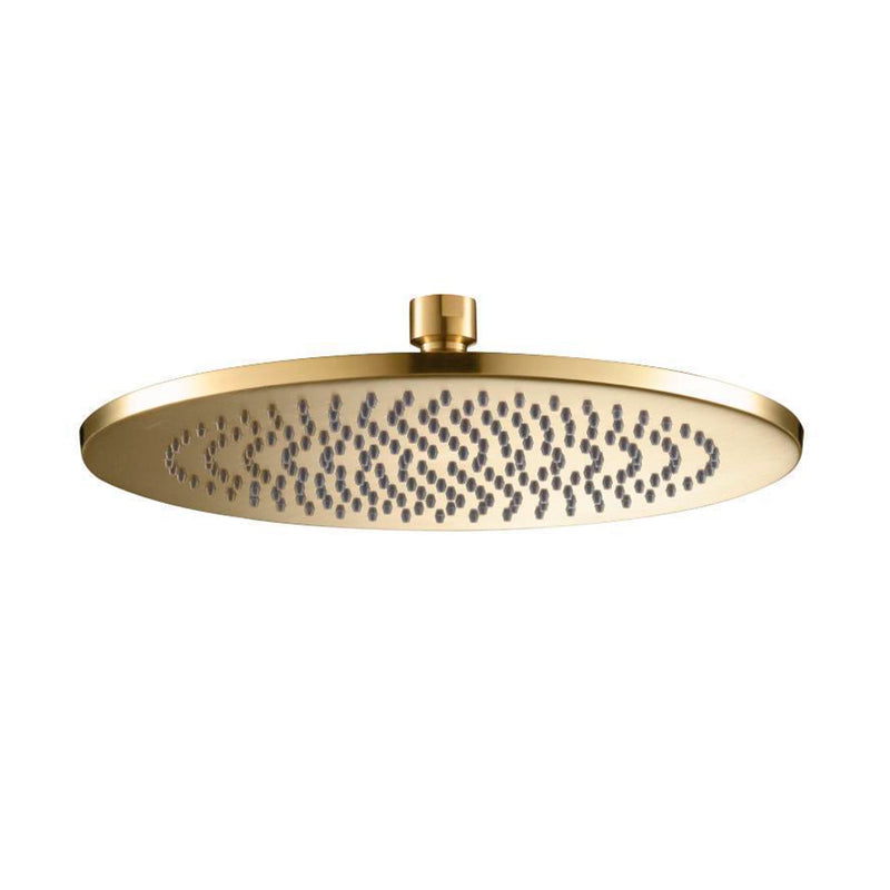 Universal Round Rainhead Shower Head - Wall Or Ceiling Mount - 10" Brass/Satin Brass