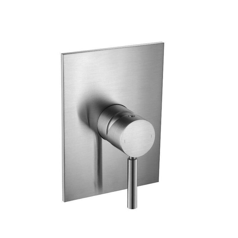 Serie 100 1 Way Pressure Balance Shower Mixer - Wall Mount - 6" Brass/Brushed Nickel