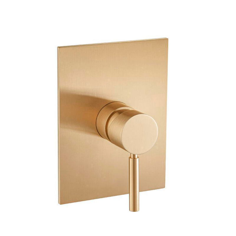 Serie 100 1 Way Pressure Balance Shower Mixer - Wall Mount - 6" Brass/Brushed Bronze