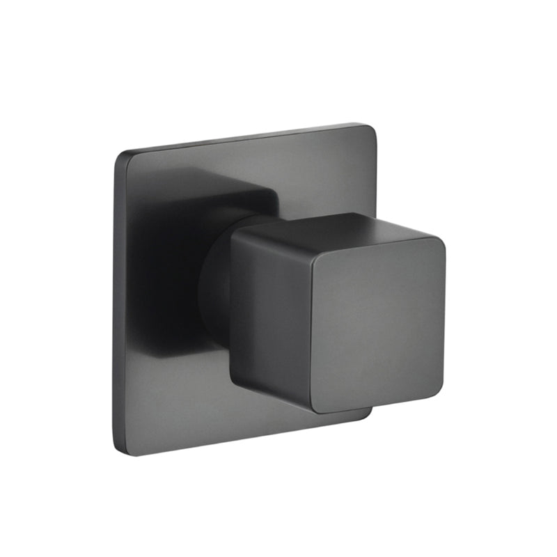 Serie 196 Volume Control Shower Mixer - Wall Mount - 4" Brass/Matt Black