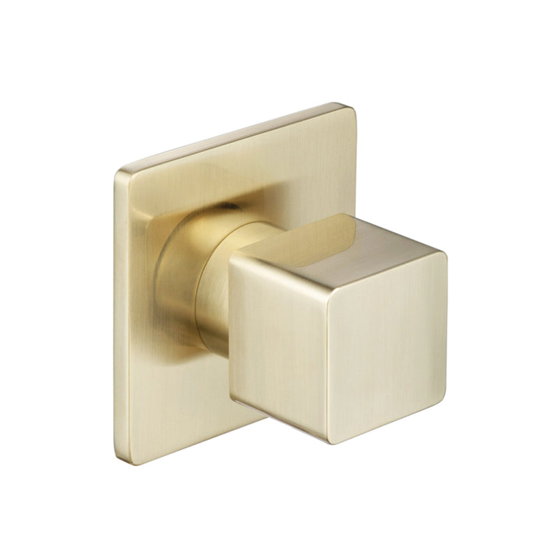 Serie 196 Volume Control Shower Mixer - Wall Mount - 4" Brass/Satin Brass