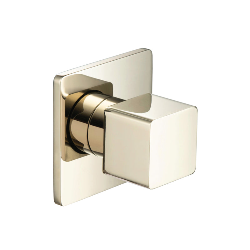 Serie 196 Volume Control Shower Mixer - Wall Mount - 4" Brass/Polished Nickel