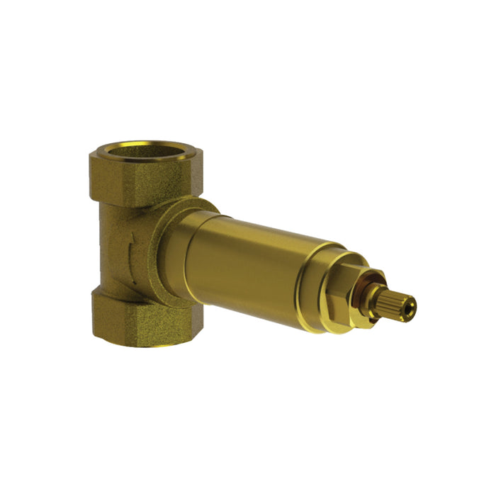 Serie 196 Volume Control Shower Mixer - Wall Mount - 4" Brass/Brushed Nickel