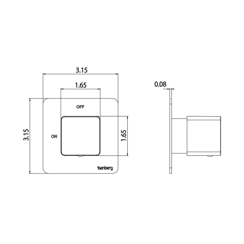 Serie 196 Volume Control Shower Mixer - Wall Mount - 4" Brass/Brushed Nickel
