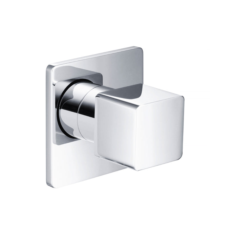 Serie 196 Volume Control Shower Mixer - Wall Mount - 4" Brass/Polished Chrome