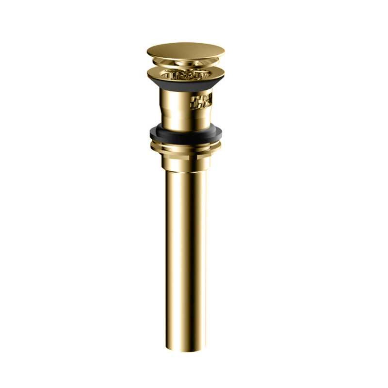 Universal with Overflow Pop-Up Sink Drain - Drop-In - 5" Brass/Satin Brass
