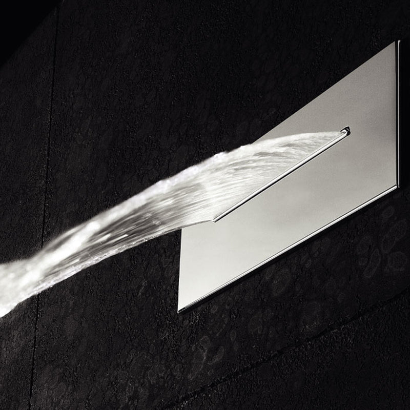 Cascade Flow Built-In Water Fall Tub Spout - Wall Mount - 12" Stainless Steel/Brushed Nickel