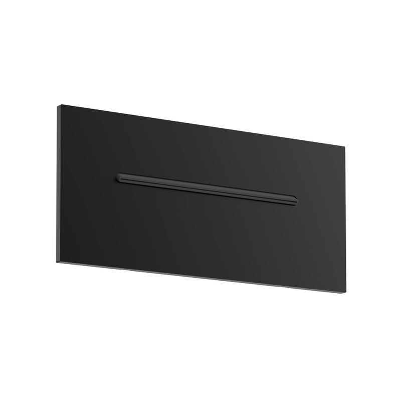 Cascade Flow Built-In Water Fall Tub Spout - Wall Mount - 12" Stainless Steel/Matt Black