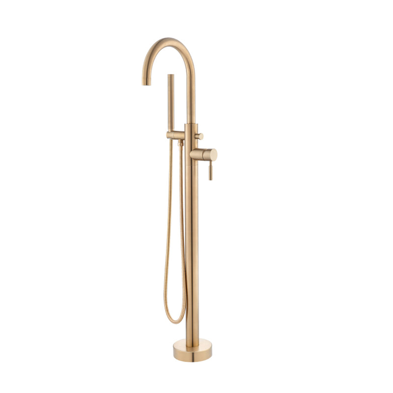 Serie 100 Hand Shower Complete Tub Faucet - Floor Mount - 46" Brass/Brushed Bronze