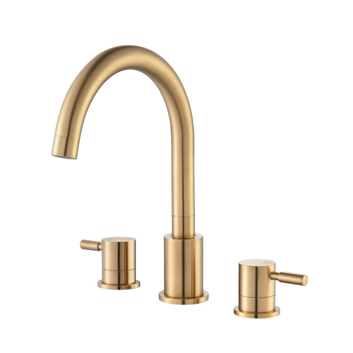 Serie 100 Complete Tub Faucet - Widespread - 8" Brass/Brushed Bronze